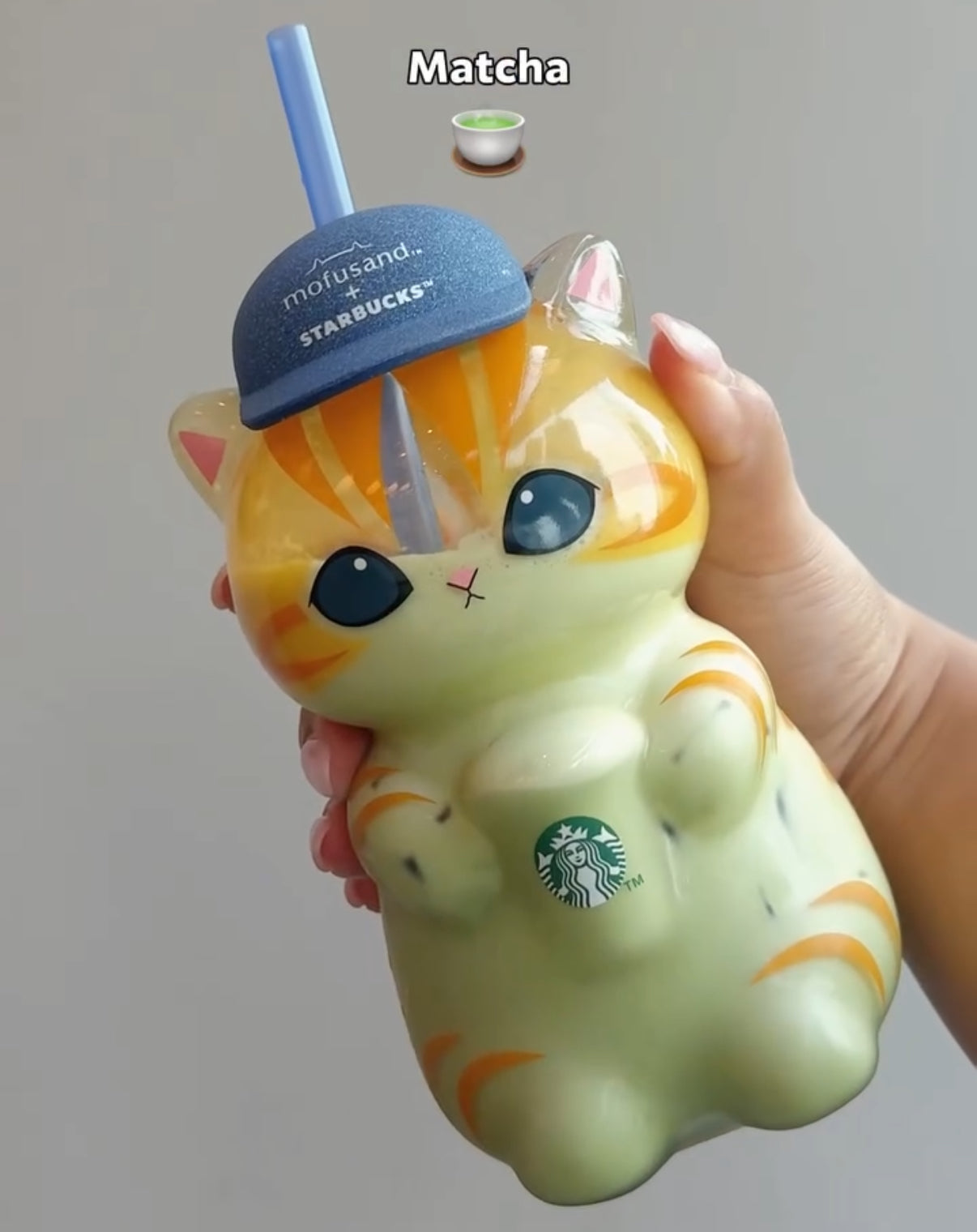 Starbucks Mofusand Cat Glass cup Singapore Edition