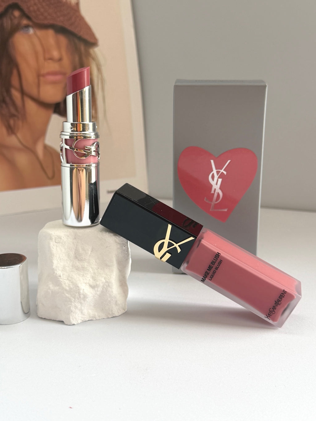 YSL Make Me Blush & Loveshine Lip Oil Stick 2-Piece Makeup Gift Set (Shade 44 Nude Lavallière)