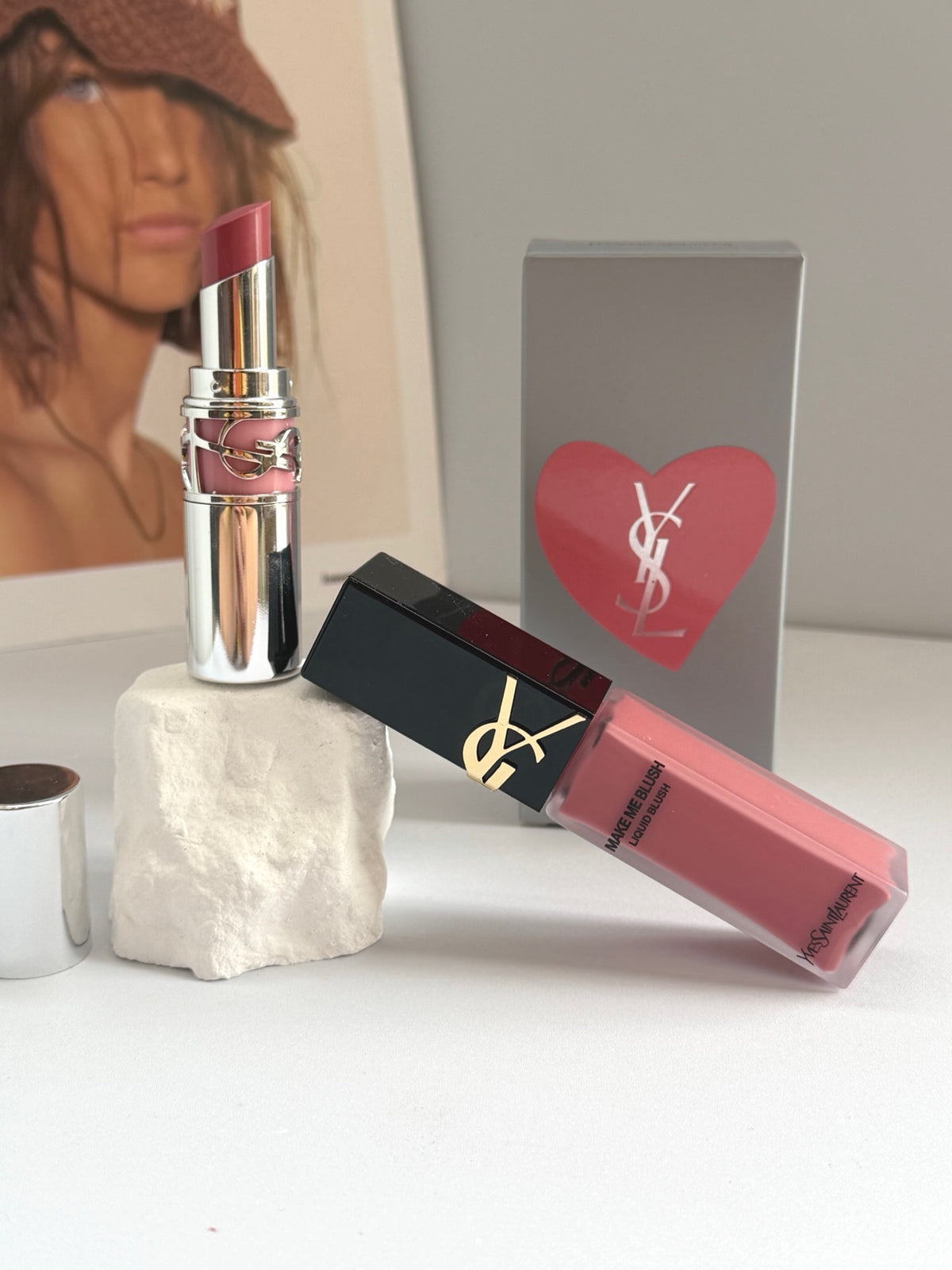 YSL Make Me Blush & Loveshine Lip Oil Stick 2-Piece Makeup Gift Set (Shade 44 Nude Lavallière)