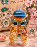 Starbucks Mofusand Cat Glass cup Singapore Edition
