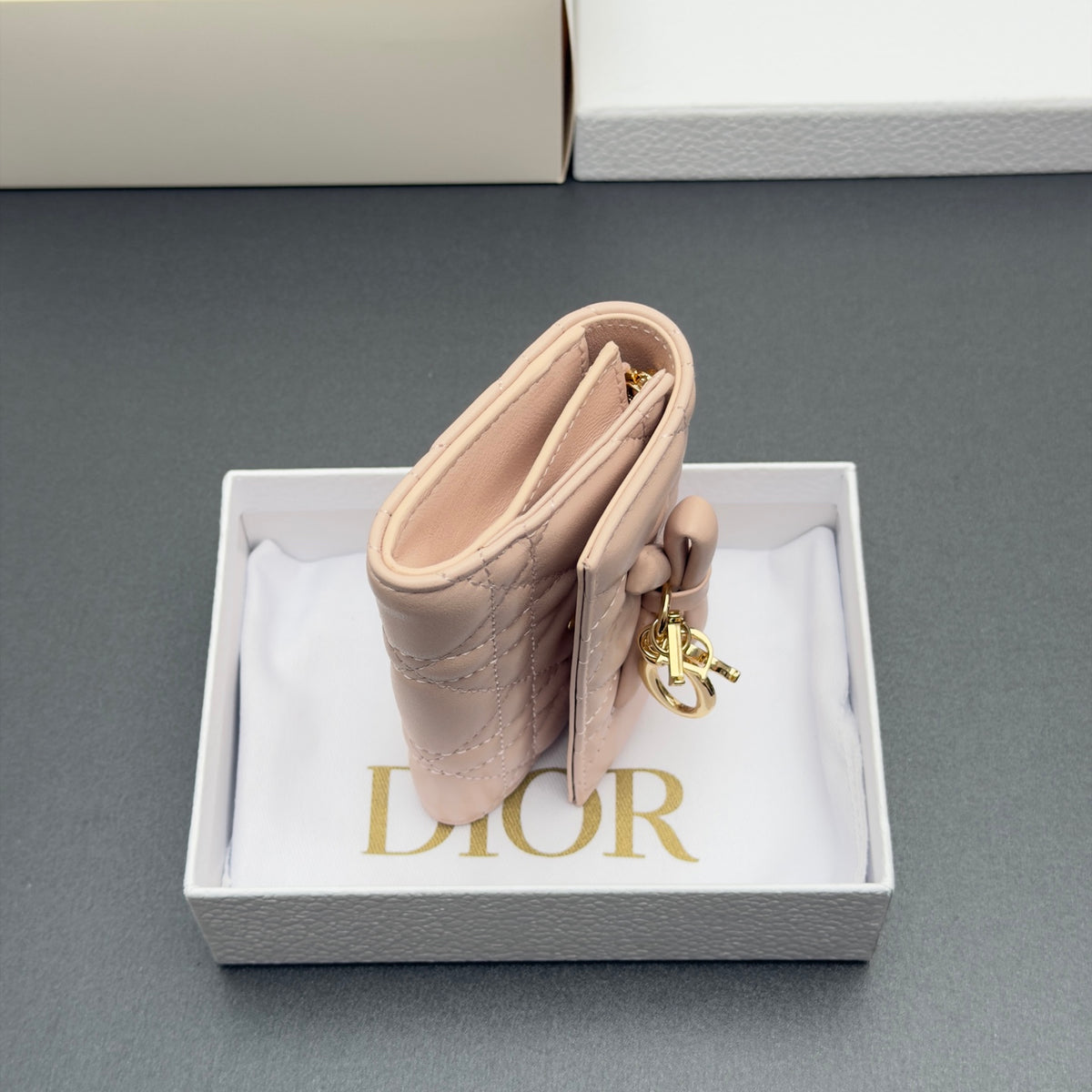 Lady Dior Glycine Wallet Pink