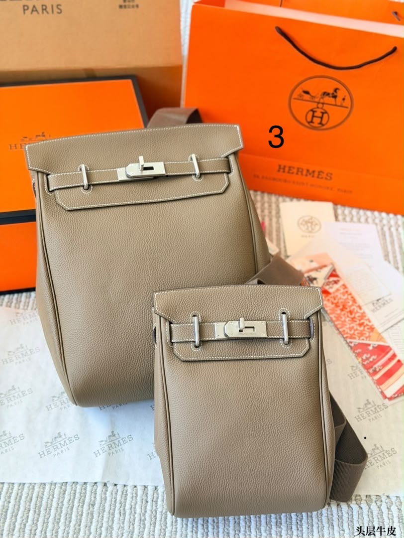 Hermès Calfskin Hac a Dos Backpacks