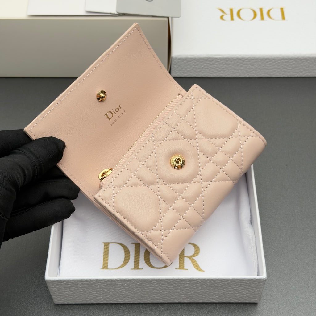 Lady Dior Glycine Wallet Pink