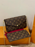 Louis Vuitton Chain Sling Bag (with box & bag)