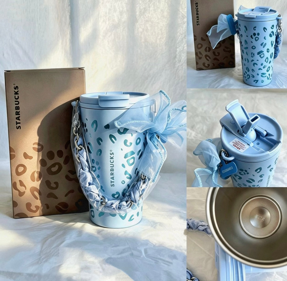 Starbucks Blue Leopard Tumblr with strap China Edition 2026 🐆🐻
