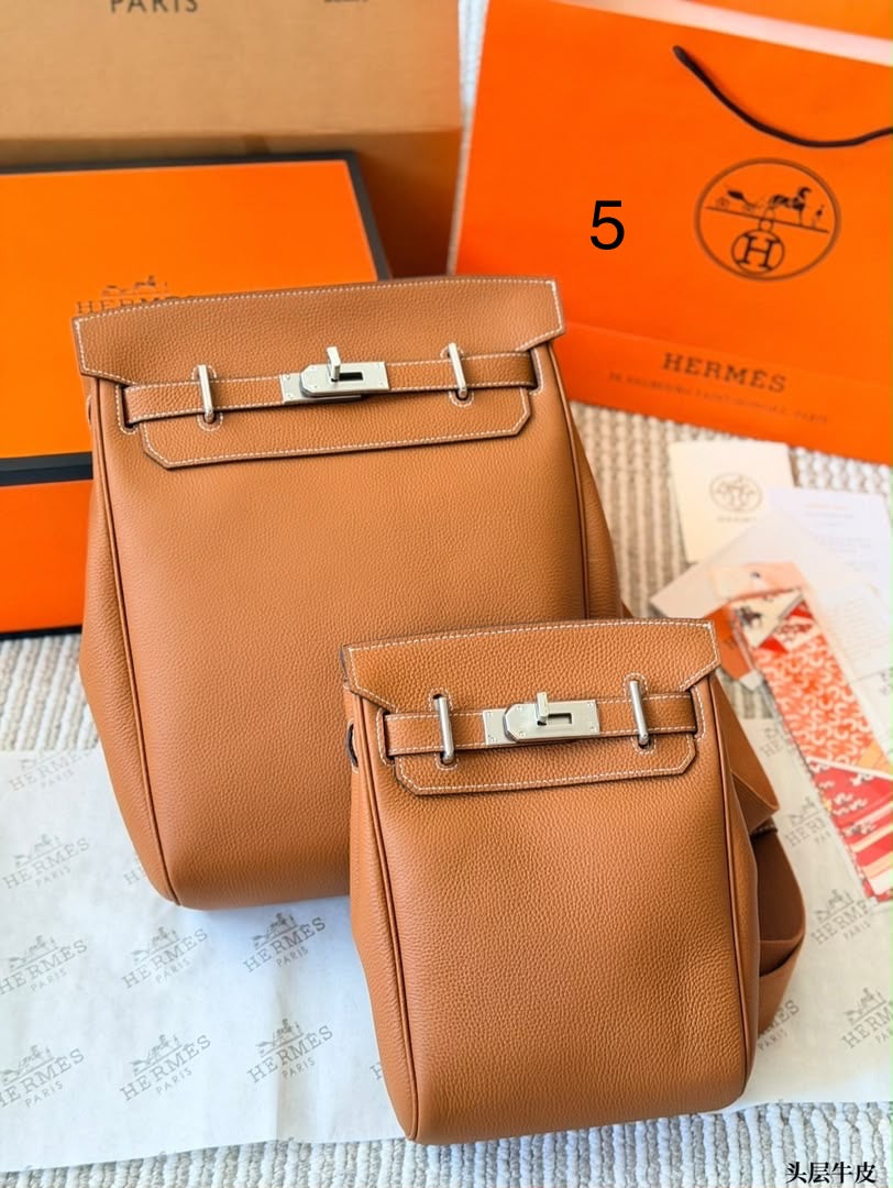 Hermès Calfskin Hac a Dos Backpacks