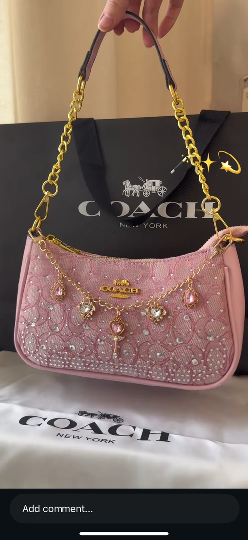 Coach Crystal Pink Teri Bag 💖