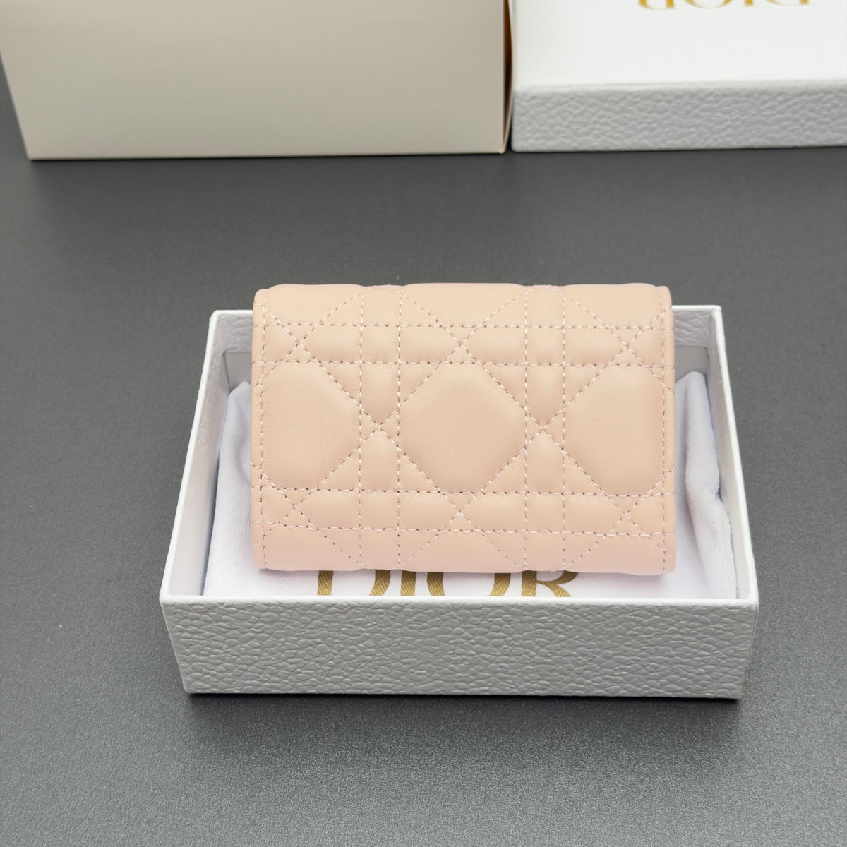 Lady Dior Glycine Wallet Pink