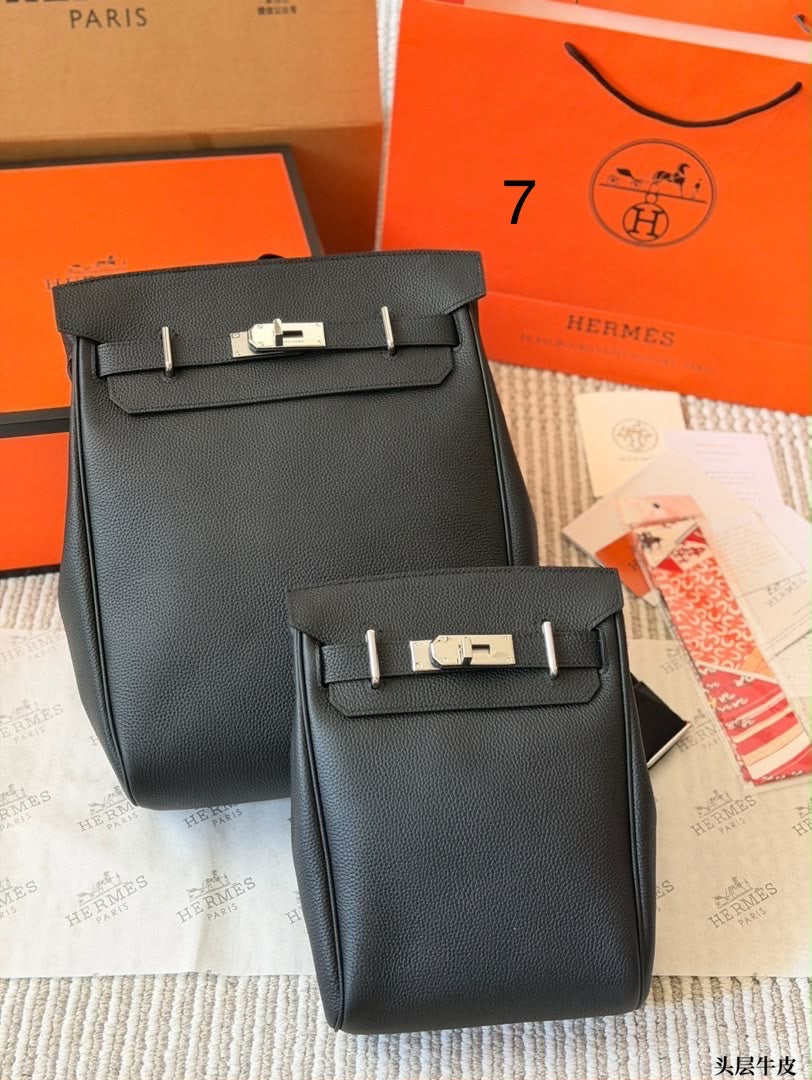 Hermès Calfskin Hac a Dos Backpacks