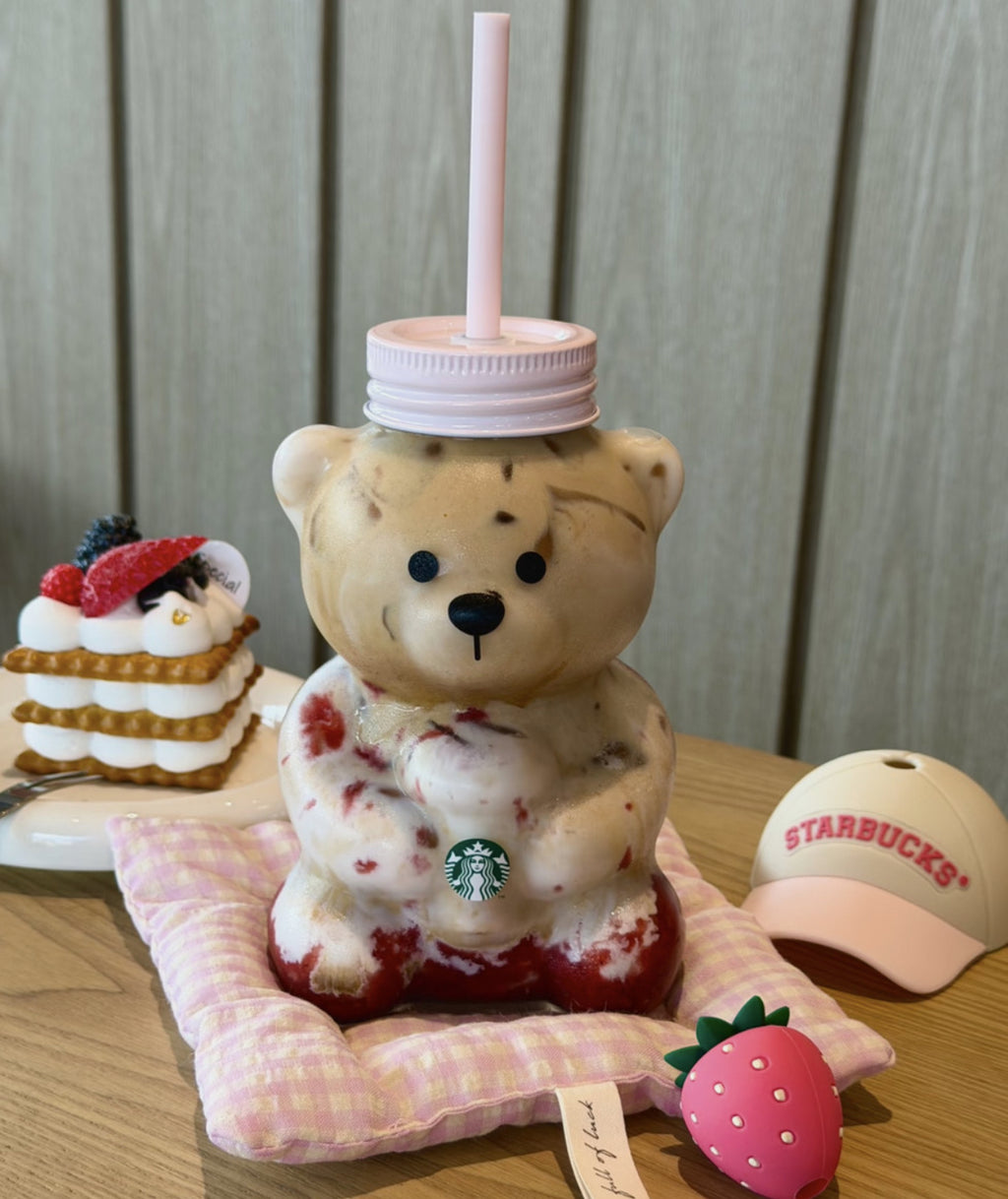 Starbucks Bearista with Strawberry Topper🍓🧸