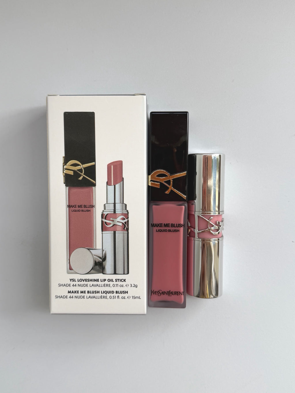 YSL Make Me Blush & Loveshine Lip Oil Stick 2-Piece Makeup Gift Set (Shade 44 Nude Lavallière)