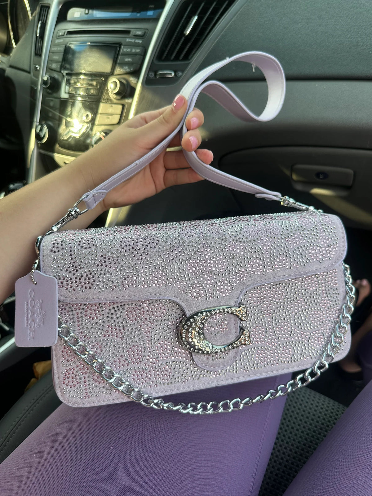 Coach Crystal Purple Tabby Bag ✨💜