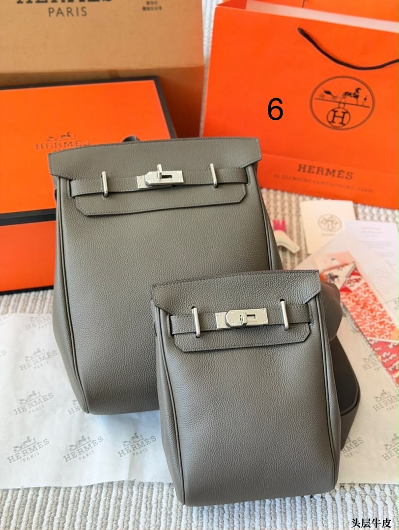 Hermès Calfskin Hac a Dos Backpacks