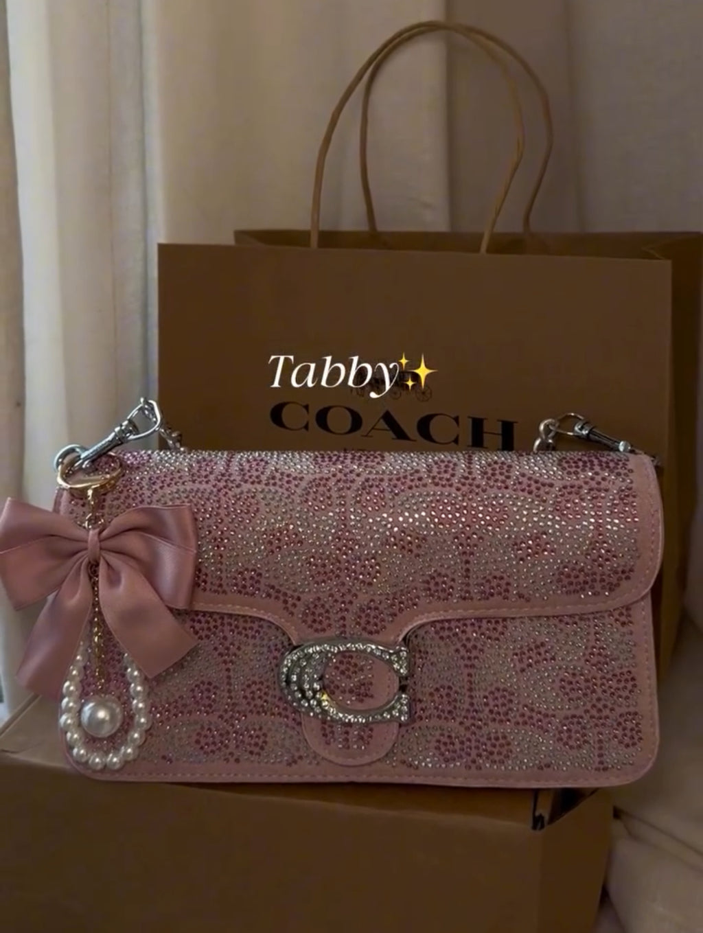 Coach Crystal Pink Tabby Bag ✨🩷