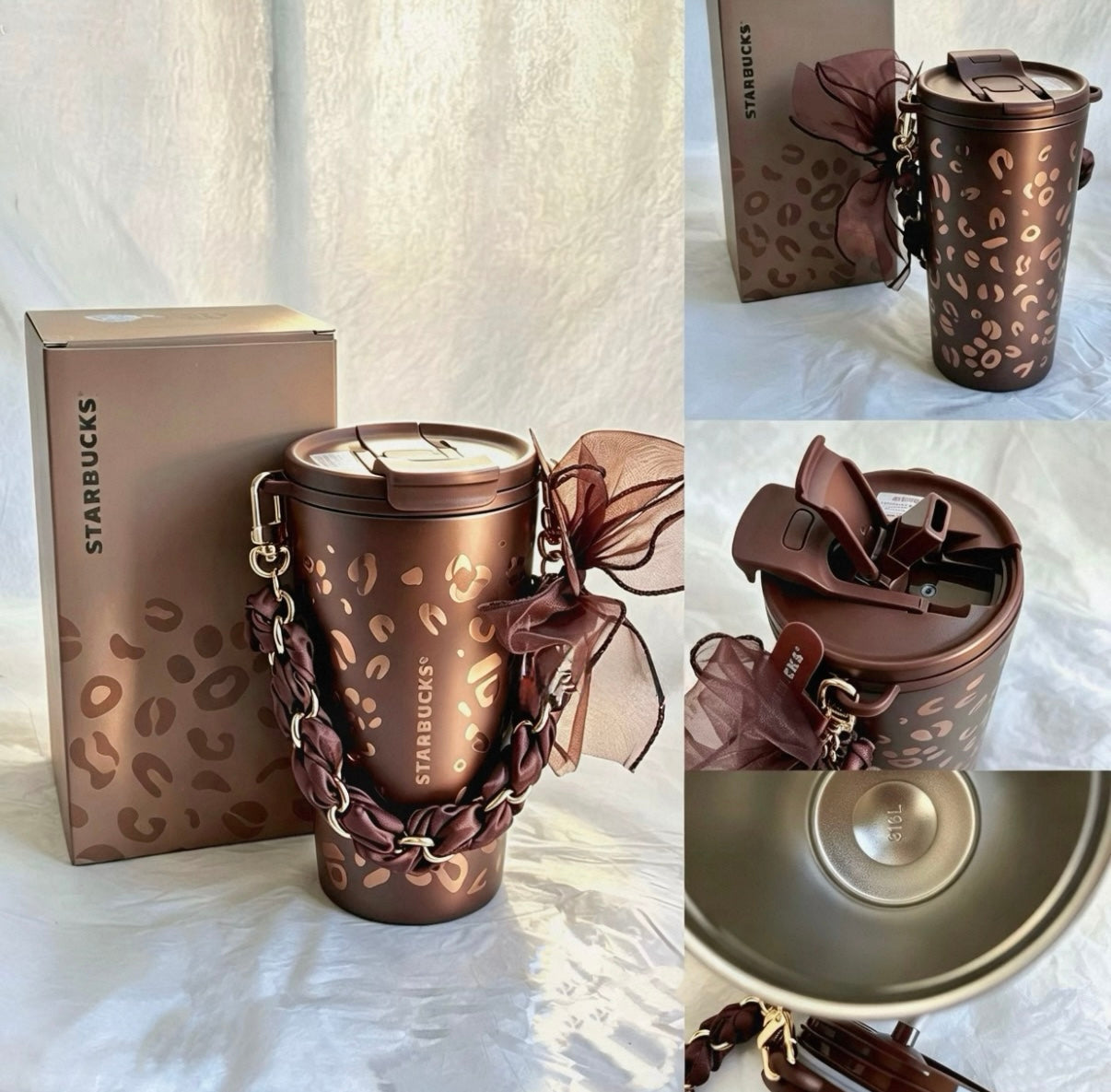 Starbucks Leopard Tumblr with strap China Edition 2026 🐆🐻