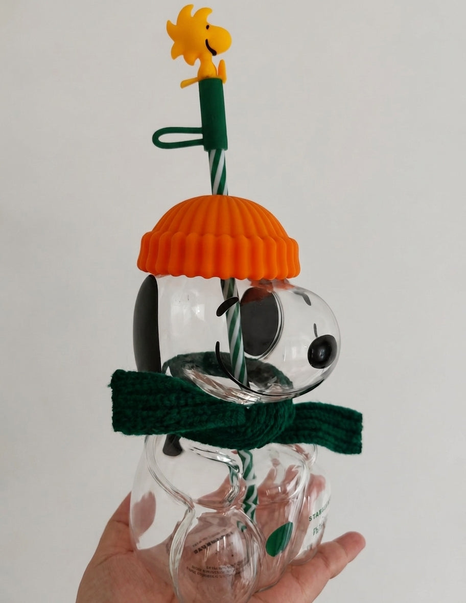 Starbucks X Peanuts Snoopy Glass Cup (Presale) - releases on 15 September (Reserve Yours)🧡🎃