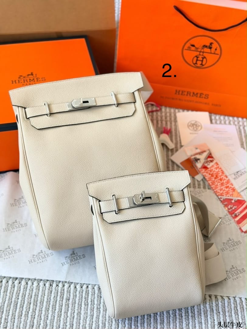 Hermès Calfskin Hac a Dos Backpacks