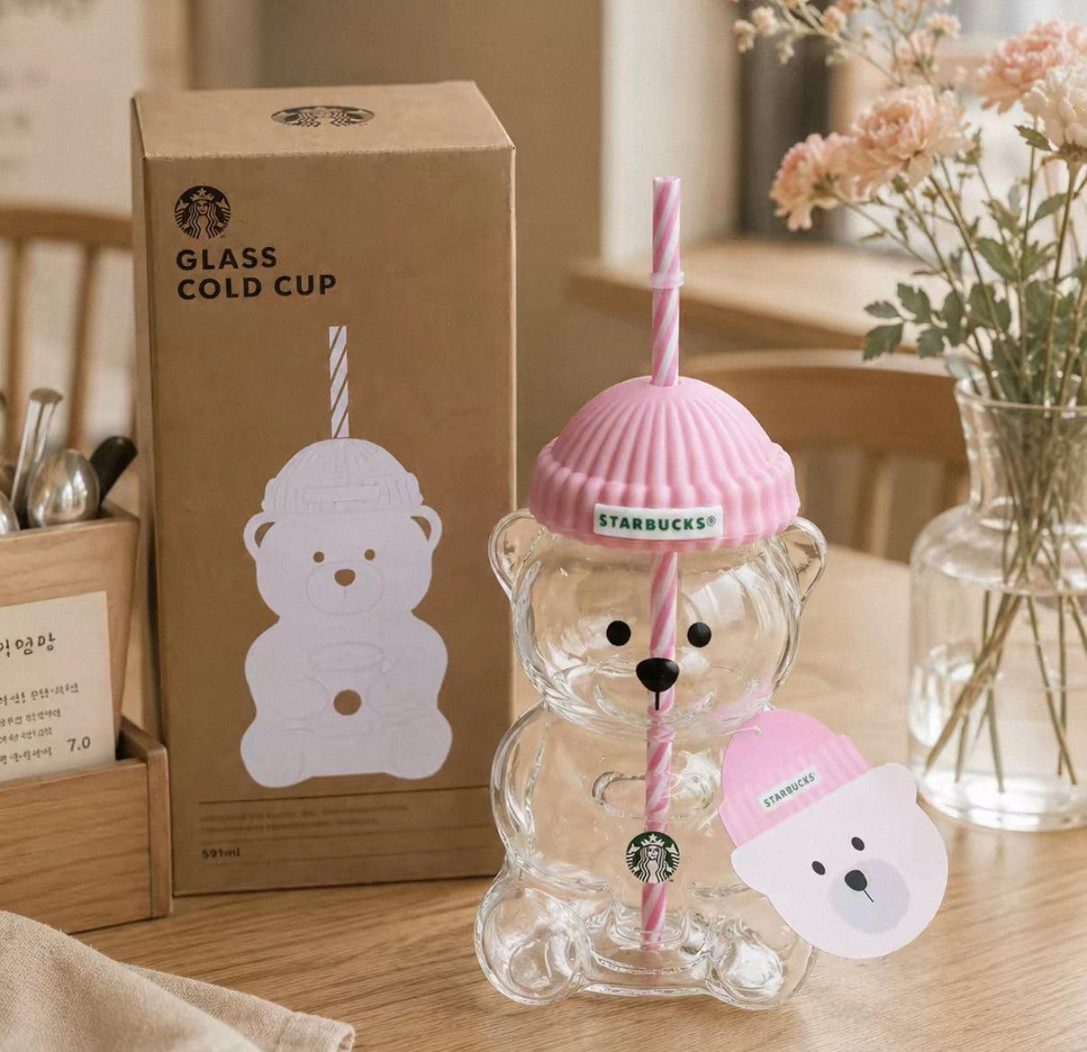 Starbucks Bearista Bear Cup in Baby Pink 💗🐻