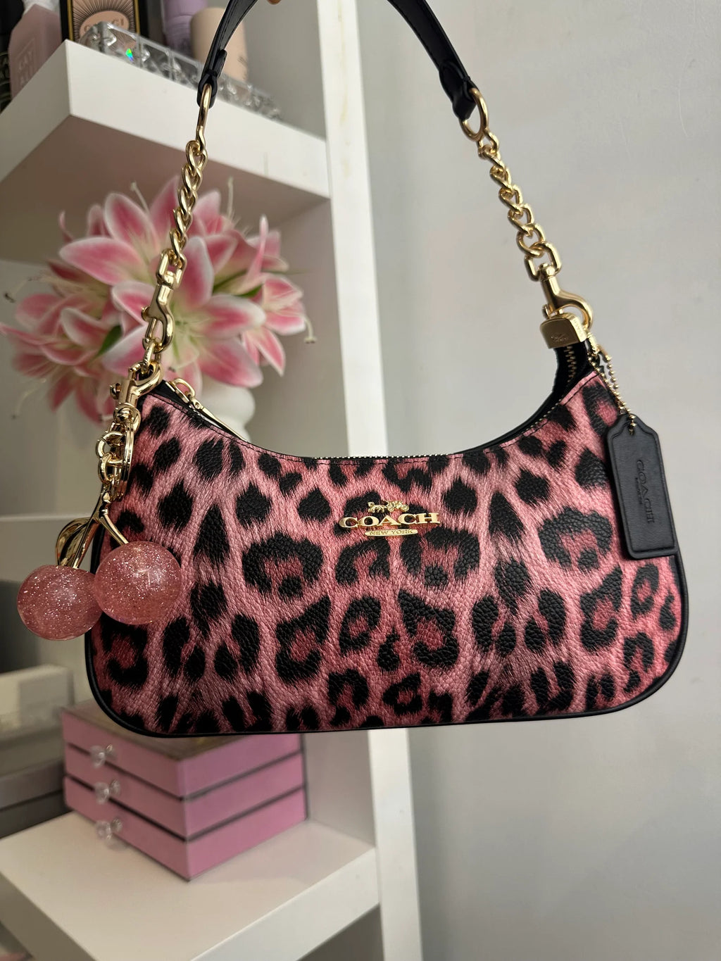 Coach Pink Leopard Teri Bag 🩷🐆