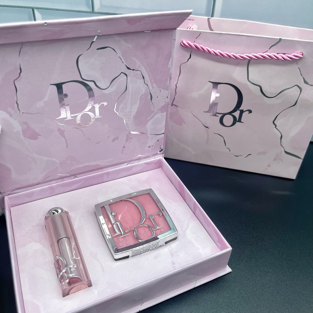 Dior Backstage Rosy Glow Duo / Gift Set (Shade: 001 Pink)