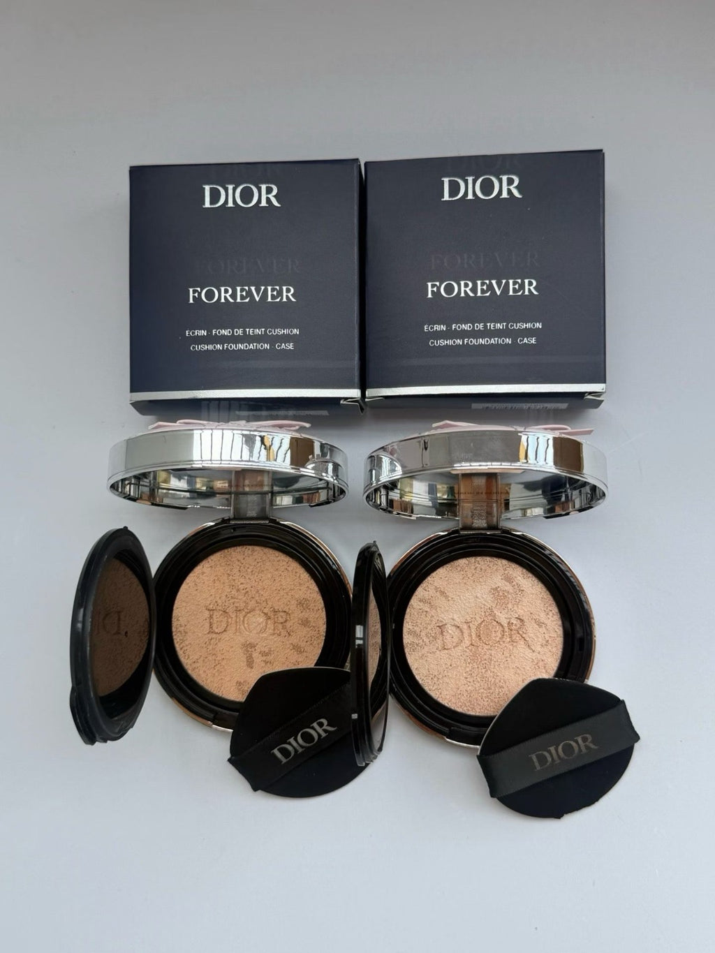 Dior Forever Cushion Case (Limited Edition Pink Bow / Pink Cannage Edition) + Foundation Refill