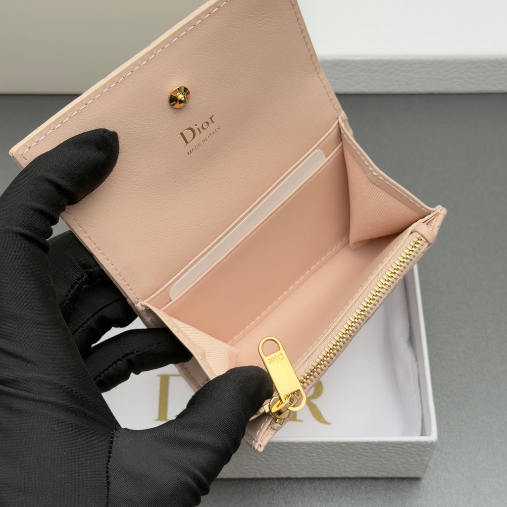Lady Dior Glycine Wallet Pink