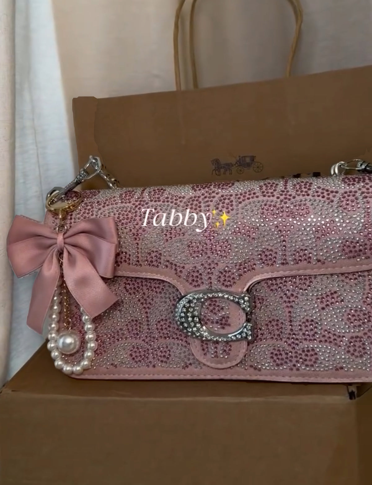 Coach Crystal Pink Tabby Bag ✨🩷