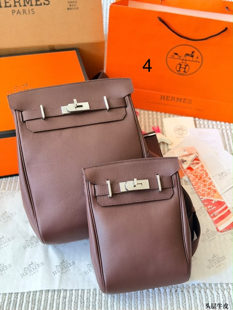 Hermès Calfskin Hac a Dos Backpacks