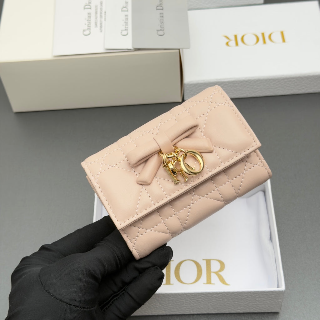 Lady Dior Glycine Wallet Pink